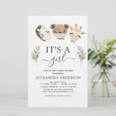 Papier Budget C'est un Baby shower de filles Eucalyptus d (Debout devant)
