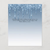 Papier BUDGET C'est une fille Glittery Baby shower Unicor (Dos)