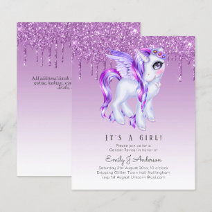 Papier BUDGET C'est une fille Glittery Baby shower Unicor
