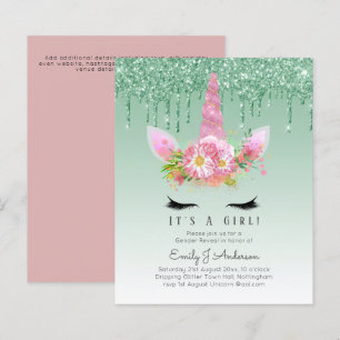 Papier BUDGET C'est une fille Glittery Baby shower Unicor