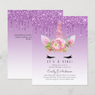 Papier BUDGET C'est une fille Glittery Baby shower Unicor