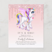 Papier BUDGET C'est une licorne pailletée Fête de naissan (Devant)