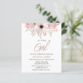 Papier Budget C'est une petite fille Baby shower Invitati (Debout devant)