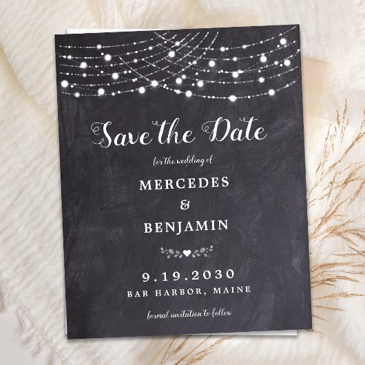 Papier Budget Chaîne Éclairage Mariage Enregistrer La Dat