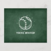 Papier Budget Chalkboard Baseball Photo 2e anniversaire (Dos)
