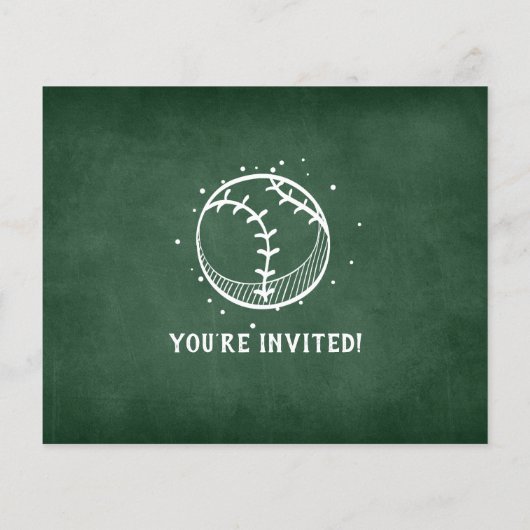 Papier Budget Chalkboard Baseball Photo 2e anniversaire (Dos)