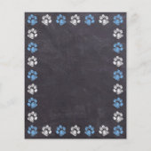 Papier Budget Chalkboard Empreintes de pattes Blue Boy Ba (Dos)