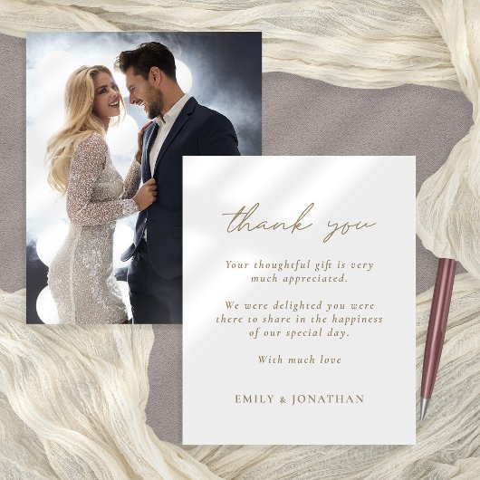 Papier Budget Champagne Gold Texte Mariage photo Merci