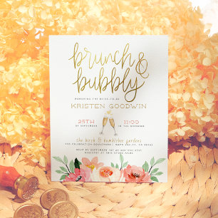 Papier Budget Champagne Heart Gold Brunch & Bubbly Bridal
