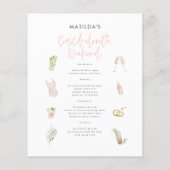 Papier budget Champagne rose fille chic bachelorette (Dos)