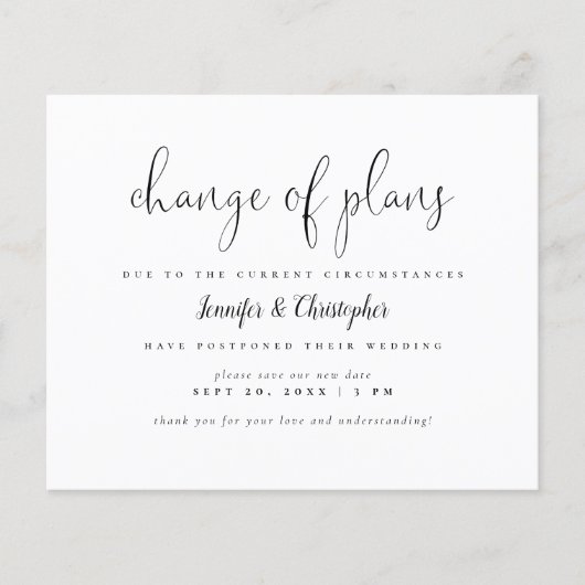 Papier Budget Changement Simple Des Plans Report Mariage (Devant)