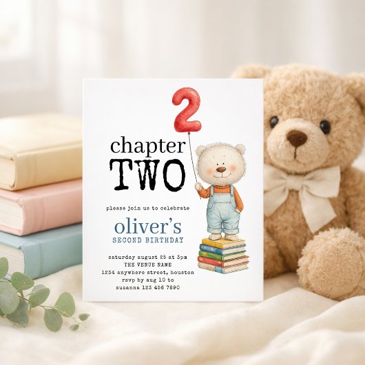 Papier Budget Chapter Two Bear Book Boy 2nd Birthday