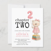 Papier Budget Chapter Two Bear Book Girl 2nd Birthday (Devant)