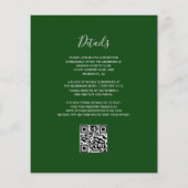 Papier Budget Chasseur Vert Agate Argent QR Code Mariage (Dos)