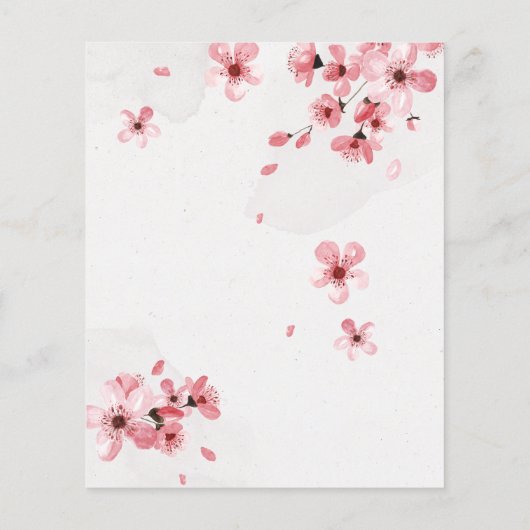 Papier Budget Cherry Blossom Floral Wedding Enregistrer L (Dos)