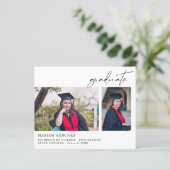 Papier Budget Chic 2 Multi Photo Graduate Faire-part (Debout devant)
