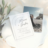 Papier Budget Chic Arch Élégante Typographie Mariage phot