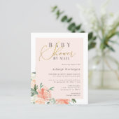 Papier Budget Chic Blush Baby shower Or Floral Par Courri (Debout devant)