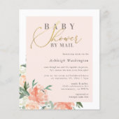 Papier Budget Chic Blush Baby shower Or Floral Par Courri (Devant)