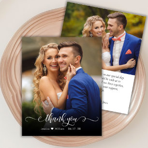 Papier Budget Chic Calligraphie 2 Photo Mariage Merci