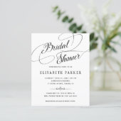 Papier Budget chic calligraphie nuptiale invitation à la  (Debout devant)