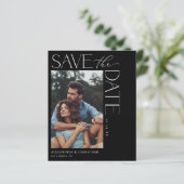 Papier Budget Chic Design Photo Enregistrer la date 2 Bla (Debout devant)