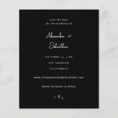 Papier Budget Chic Design Photo Enregistrer la date 2 Bla (Dos)