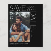 Papier Budget Chic Design Photo Enregistrer la date 2 Bla (Devant)