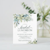 Papier BUDGET Chic Eucalyptus Bridal Luncheon Invitation (Debout devant)