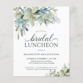 Papier BUDGET Chic Eucalyptus Bridal Luncheon Invitation (Devant)