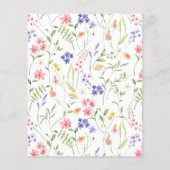 Papier BUDGET Chic Fleur sauvage Aquarelle Adulte Anniver (Dos)