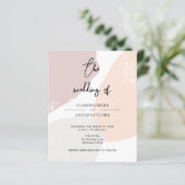 Papier BUDGET Chic Floral Abstrait Faire-part de mariage (Debout devant)