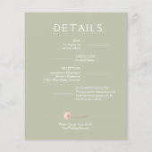 Papier Budget Chic Florals Mariage tous en une invitation (Dos)