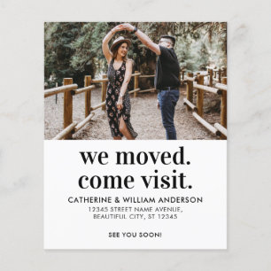 Papier Budget Chic Nous Avons Déménagé Venir Visiter Phot