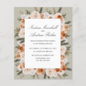 Papier Budget Chic orange ivoire Sage vert Mariage (Devant)