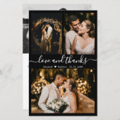 Papier Budget Chic Photo Collage Mariage Merci circulaire (Devant / Derrière)