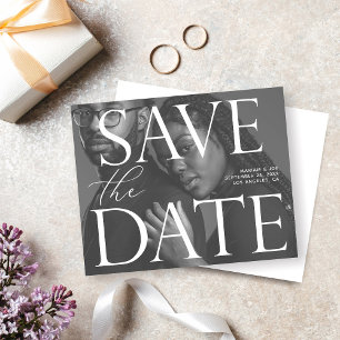 Papier Budget Chic Photo LG Enregistrer la date B&W