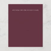 Papier Budget Chic Plum Ivory Acanthus Mariage floral (Dos)