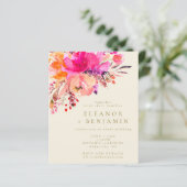 Papier Budget Chic Rose Aquarelle Floral Wedding Invitati (Debout devant)