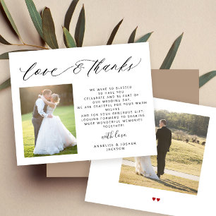 Papier Budget chic scénario 2 photos mariage amour merci