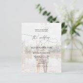 Papier Budget Chic Script Faire-part de mariage photo (Debout devant)
