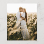 Papier Budget Chic Script Faire-part de mariage photo (Dos)