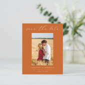 Papier Budget Chic Stylish Photo Enregistrer la date 3 Or (Debout devant)