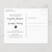 Papier Budget Chien Photo Mariage Enregistrer La Date Car (Dos)
