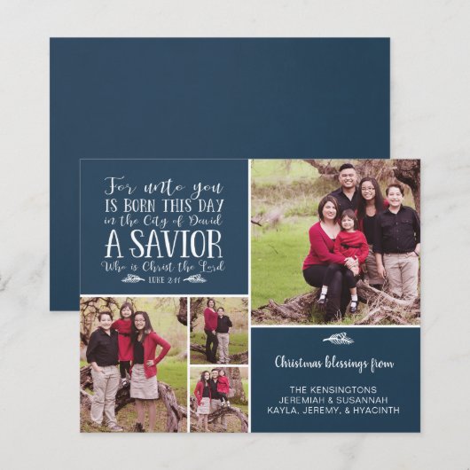 Papier Budget Christian Christmas Collage Luke 2 Photo (Devant / Derrière)