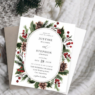 Papier Budget Christmas Berries & Pine Mariage
