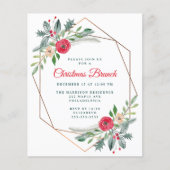 Papier Budget Christmas Brunch Invitation (Devant)
