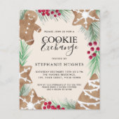 Papier Budget Christmas Cookie Exchange Party Invitation (Devant)