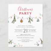 Papier Budget Christmas Holiday Party Invitation (Devant)