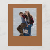 Papier Budget Christmas Script 3 Photo Christmas Card (Dos)